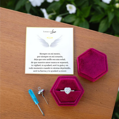 Anillo de urna "Por siempre en mi corazón"