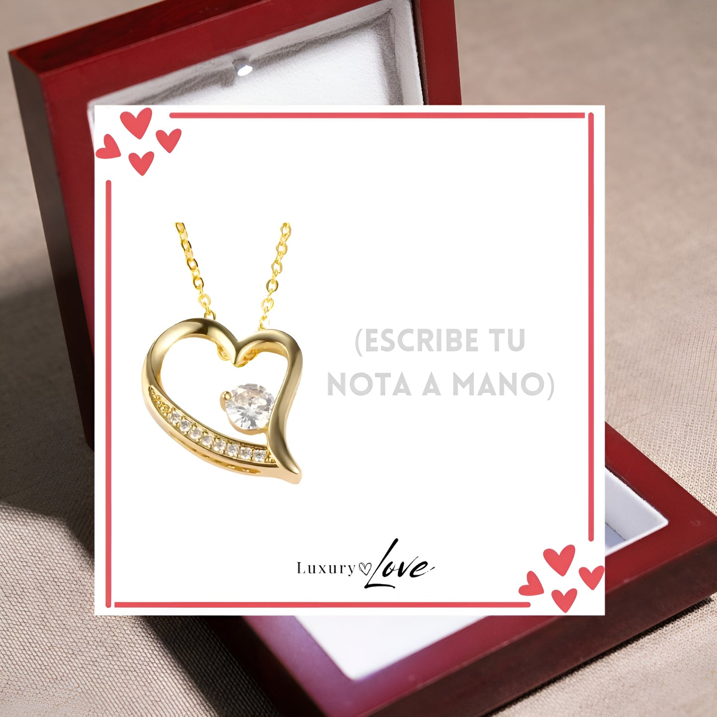 Collar para mi Suegra (con carta dedicada y Caja con Luz)