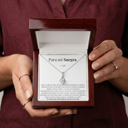 Collar para mi Suegra (con carta dedicada y Caja con Luz)