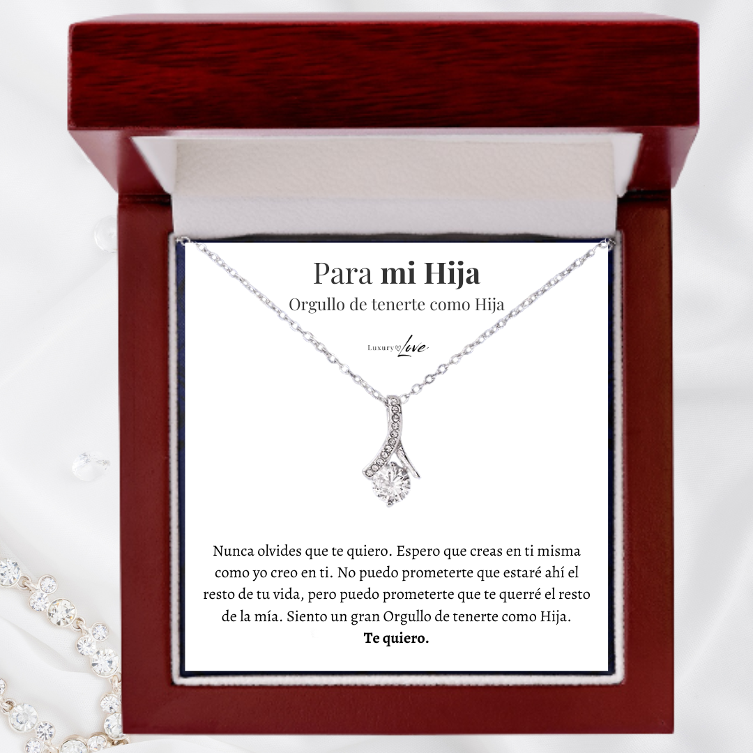 Collar Flor del Alma®  para mi Hija (con Nota especial y caja con Luz)